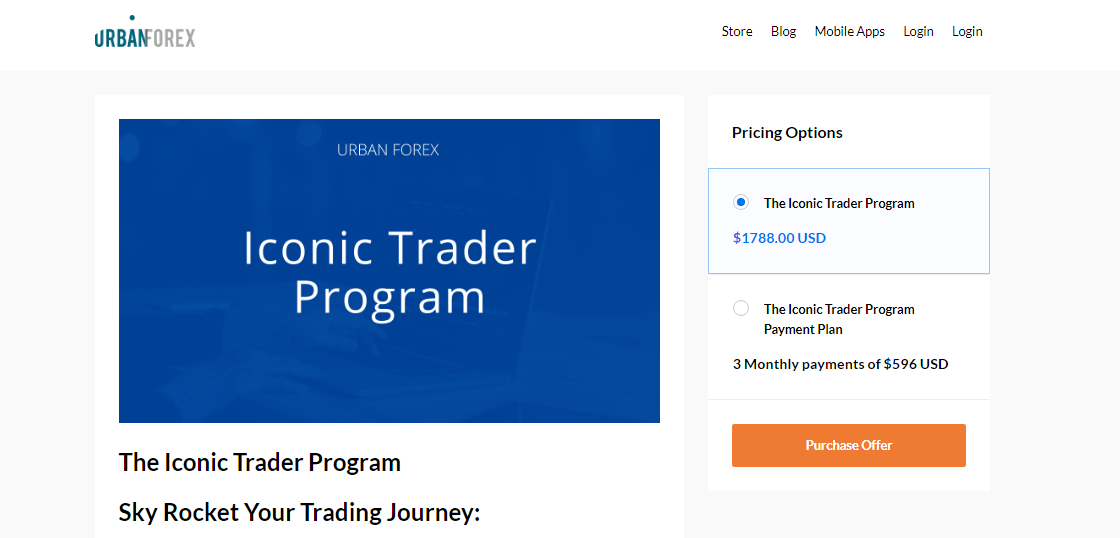You are currently viewing Urban Forex – Iconic Trader Program
