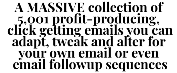 You are currently viewing 5,001 Profit-Producing Emails