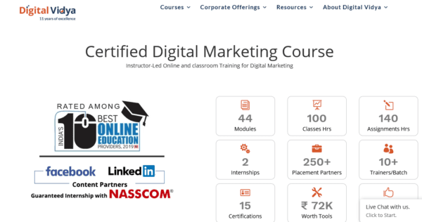 Read more about the article Digital Vidya – Certified Digital Marketing Master Course