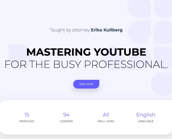 You are currently viewing Erika Kullberg – Mastering YouTube for the Busy Professional