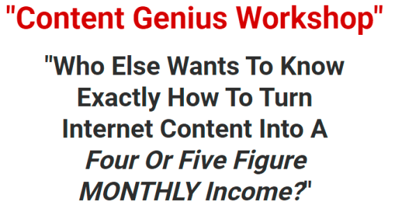 Read more about the article Tony Shepherd – Content Genius Workshop