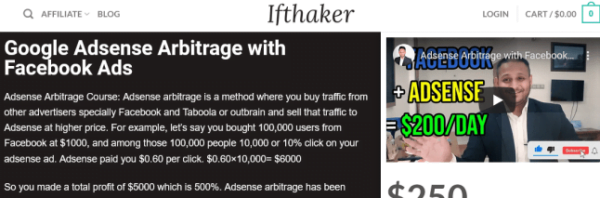 Read more about the article ifthaker – AdSense Arbitrage Full Masterclass Course Download