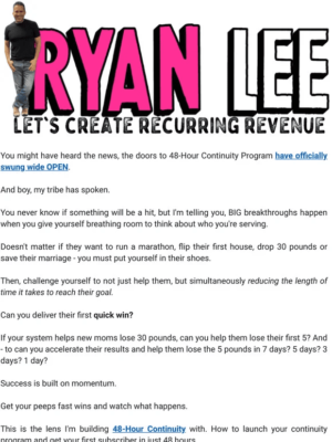 Read more about the article Ryan Lee – 48 Hour Continuity Download