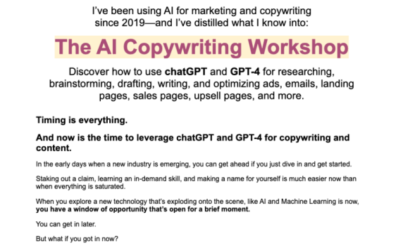 You are currently viewing Sam Woods – The AI Copywriting Workshop (Complete Edition) Download