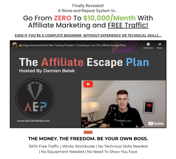 You are currently viewing Damien Belak – The Affiliate Escape Plan Download