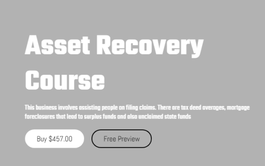 Read more about the article Money Making Juggernaut – Asset Recovery Course Download