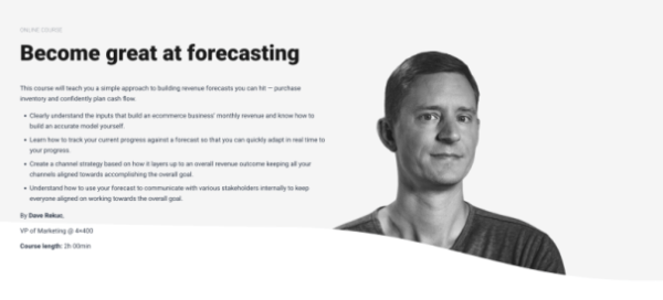 Read more about the article Dave Rekuc (CXL) – Ecommerce Forecasting Download
