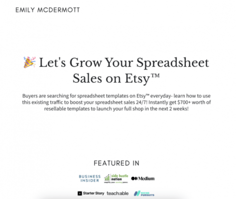 Read more about the article Emily McDermott – Spreadsheets That Sell Download