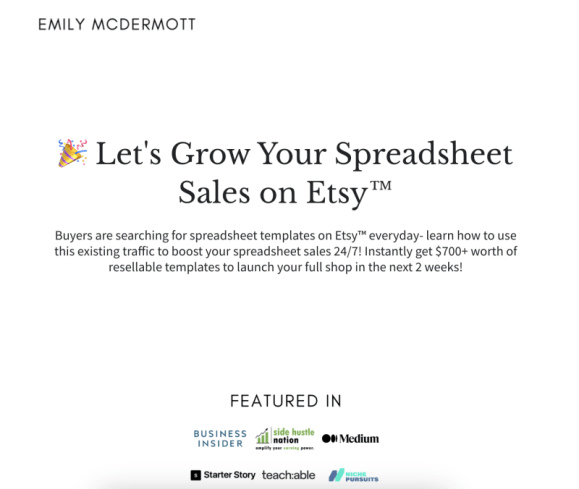 You are currently viewing Emily McDermott – Spreadsheets That Sell Download