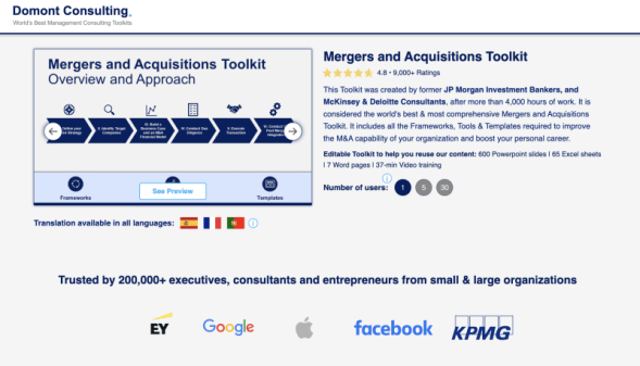 Read more about the article Domont Consulting – Mergers and Acquisitions Toolkit Download