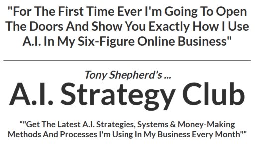 Read more about the article Tony Shepherd – A.I. Strategy Club Download