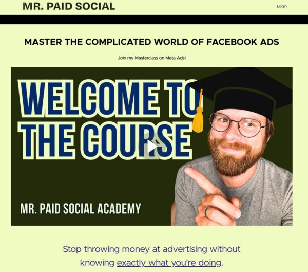 Read more about the article Mr Paid Ads – Media Buying ADS Masterclass Free Download